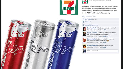 7-Eleven Red Bull Editions Facebook Update