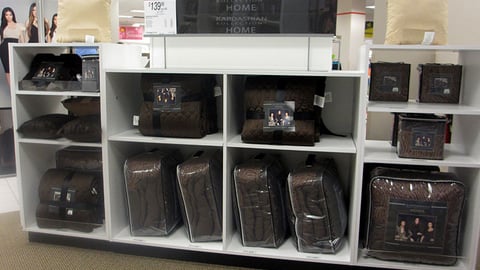 Sears Kardashian Kollection Home Bedding Display