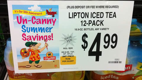 ShopRite 'Un-Canny Summer Savings' Shelf Sign
