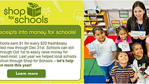 Fresh & Easy 'Shop for Schools' Email Ad