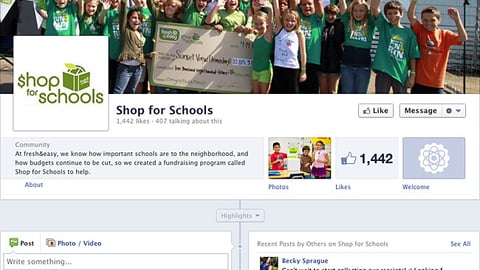 Fresh & Easy 'Shop for Schools' Facebook Page