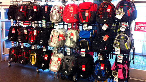 Sports Authority Backpack Merchandising