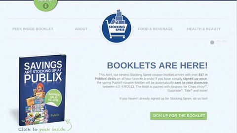 'Stocking Spree' Home Page