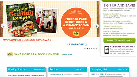 Food Lion 'Summer Cookout Giveaway' Carousel Ad