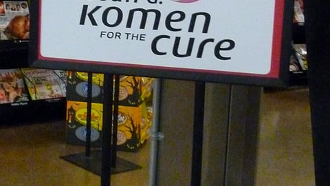 Kroger 'Komen for the Cure' Stanchion Sign