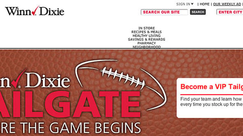 Winn-Dixie 'VIP Tailgater' Carousel Ad