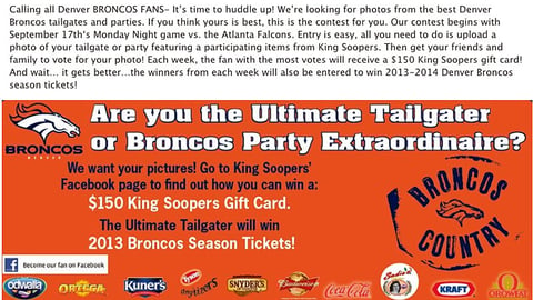 King Soopers 'Ultimate Tailgater' Facebook Update