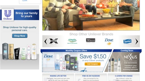 Unilever Walmart.com Display Ad/Brand Showcase