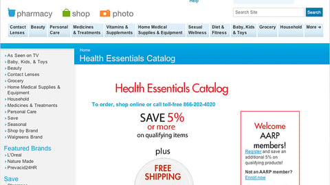 Walgreens AARP Microsite