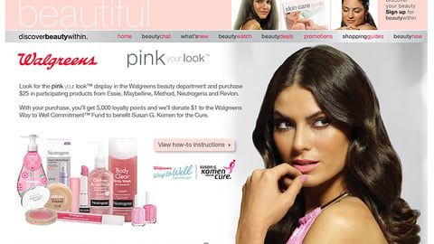 Walgreens 'Pink Your Look' Promotional Page