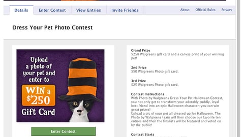 Walgreens 'Dress Your Pet' Facebook Banner Ad