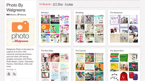 Walgreens Photo Pinterest Page