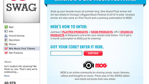 Walgreens Swag 'Music Fest' Promotion