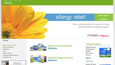 Walgreens 'Allergy Relief' Microsite