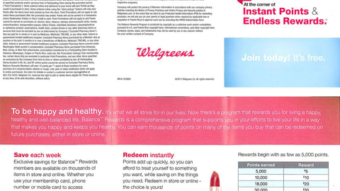 Walgreens 'Balance Rewards' Take-One