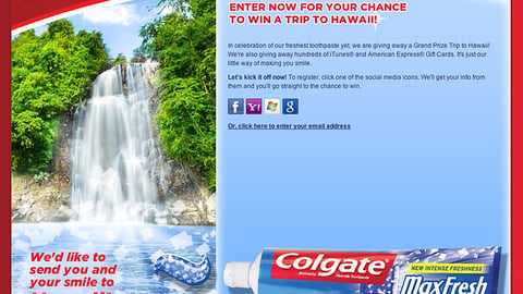 Colgate MaxFresh Walgreens Sweeps Promotional Site