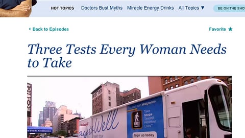 Walgreens DoctorOz.com 'Way to Well Health Tour' Video Still