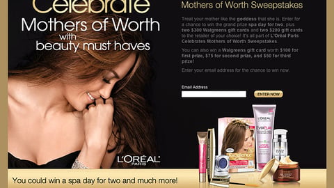 L'Oreal Walgreens 'Mothers of Worth' Page