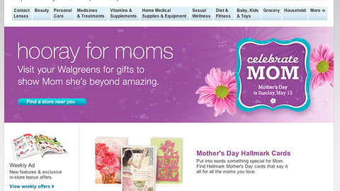 Walgreens Mother's Day Microsite