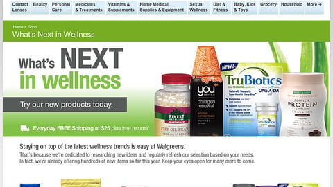 Walgreens 'What's Next in Wellness' Microsite