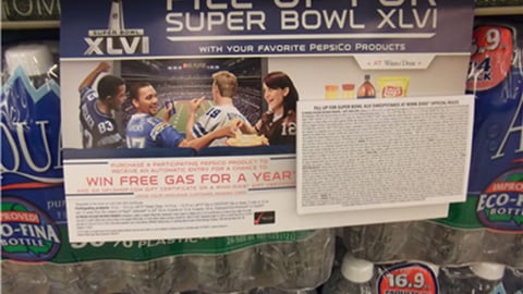 Winn-Dixie 'Fill Up for Super Bowl' Shelf Sign