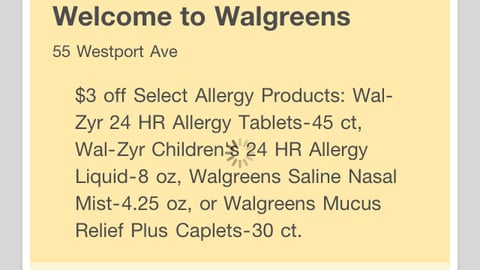 Walgreens Foursquare Allergy Incentive