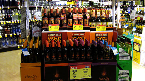 Albertsons 'My Holiday' Wine Display