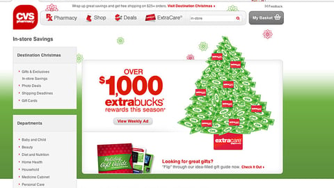 CVS 'Destination Christmas' Landing Page