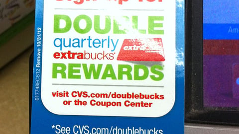 CVS 'Double Rewards' Checkout Sign