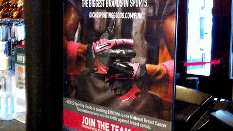 Dick's 'Sport Your Support' Counter Card