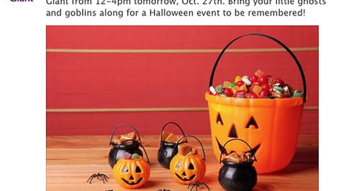 Giant-Landover Halloween Facebook Update