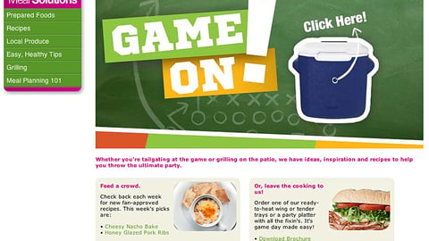 Giant-Landover 'Game On' Landing Page