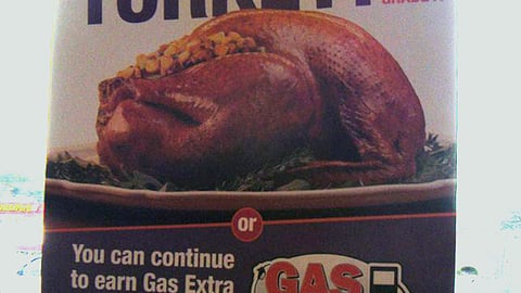 Giant-Carlisle 'Free Turkey' Window Poster