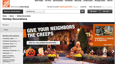Home Depot Halloween Carousel Ad