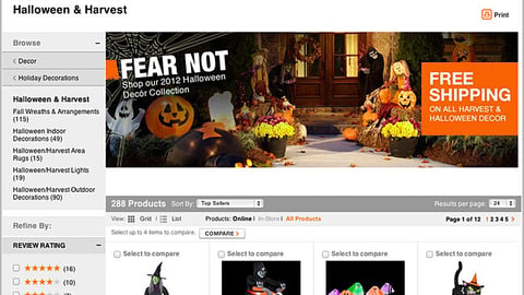Homedepot.com Halloween Landing Page