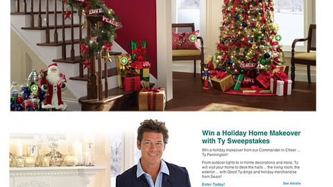 Sears.com 'Cheer Headquarters' Landing Page