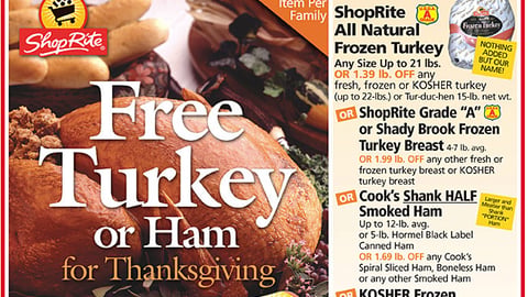 ShopRite 'Free Turkey' Email
