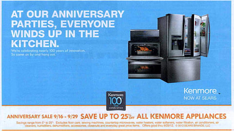 Kenmore '100th Year' Print Ad
