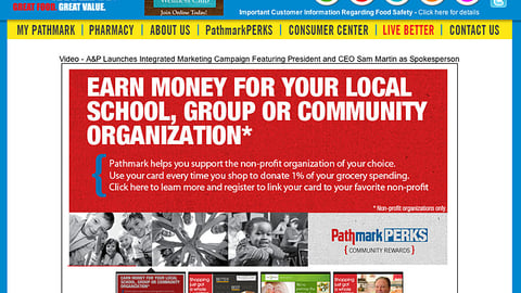Pathmark 'Community Rewards' Landing Page