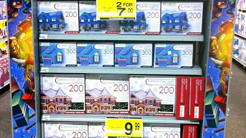 Rite Aid Holiday Lights Endcap