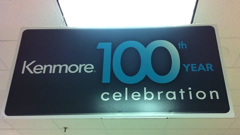 Kenmore '100th Year Celebration' Ceiling Sign