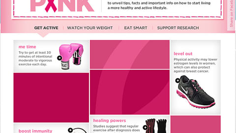 Sports Authority 'Sport Your Pink' Landing Page