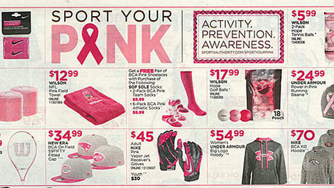 Sports Authority 'Sport Your Pink' Feature