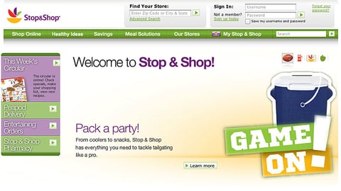 Stop & Shop 'Game On' Carousel Ad