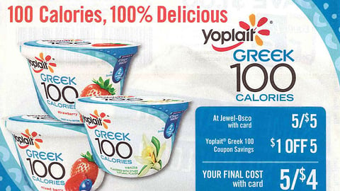Yoplait Jewel-Osco '100 Calories' FSI