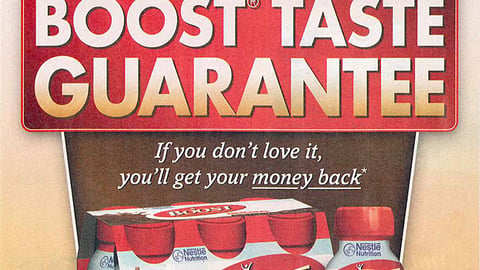 Boost 'Taste Guarantee' FSI