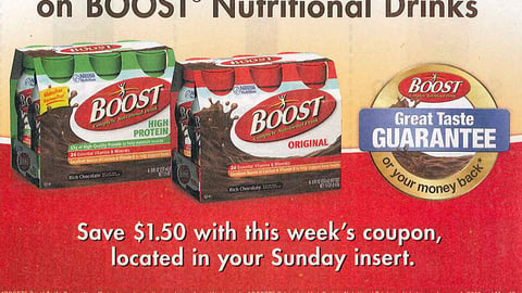 Boost Walgreens 'Great Taste Guarantee' FSI