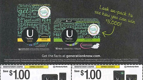 U by Kotex 'Generation Know' FSI