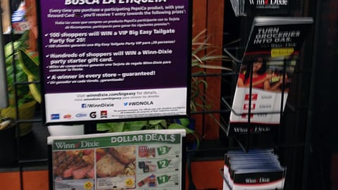 Winn-Dixie PepsiCo 'Big Easy Tailgate Party' Circular Rack Sign