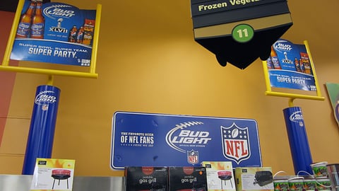 Bud Light Super Bowl Display